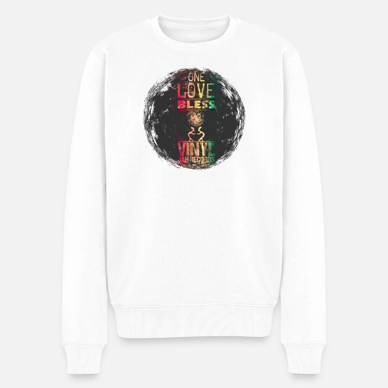 vinyle reggae - Pull Premium bio Homme - blanc
