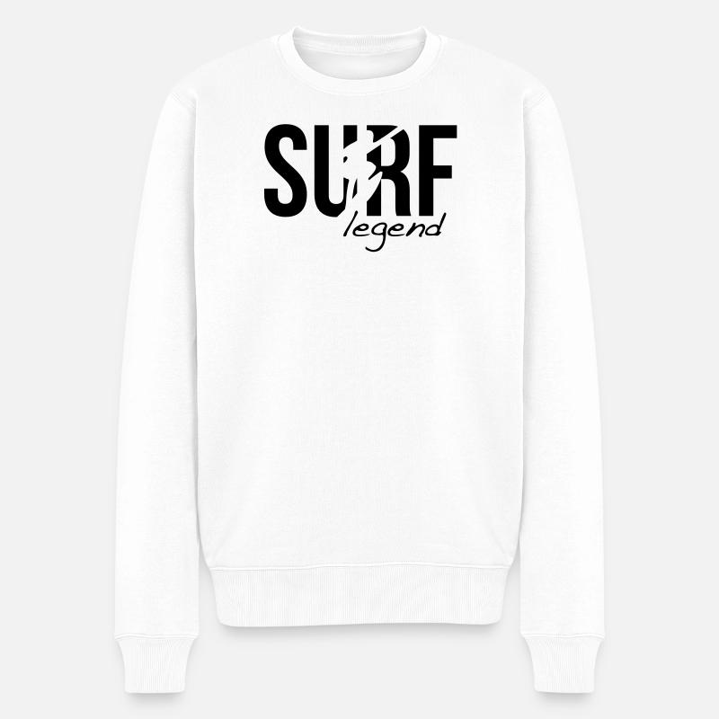 surf surfer surfer - Pull Premium bio Homme - blanc