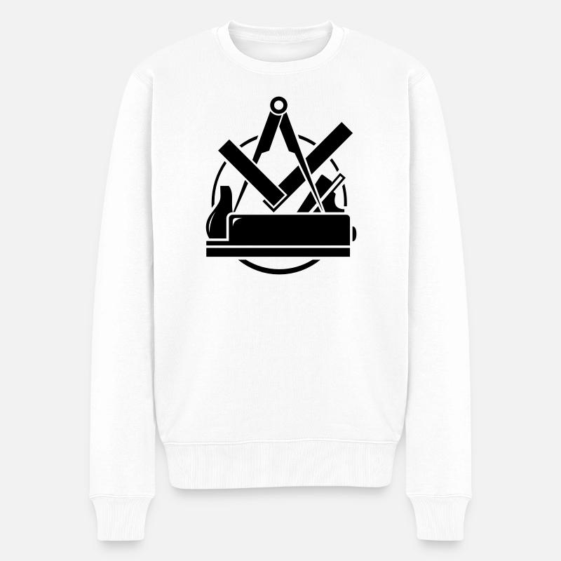 Emblème Carpenter, Carpenter Logo - Pull Premium bio Homme - blanc