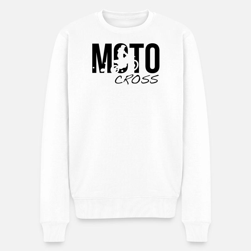motocross - Männer Premium Bio Pullover - Weiß