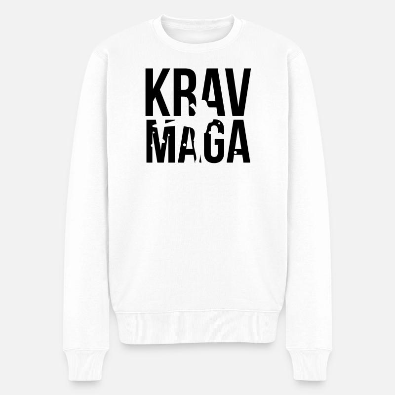 krav maga - Pull Premium bio Homme - blanc
