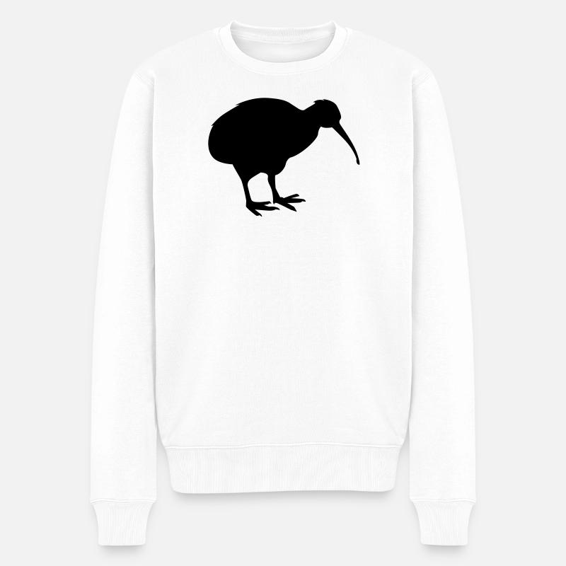 kiwibird neuseeland - Männer Premium Bio Pullover - Weiß