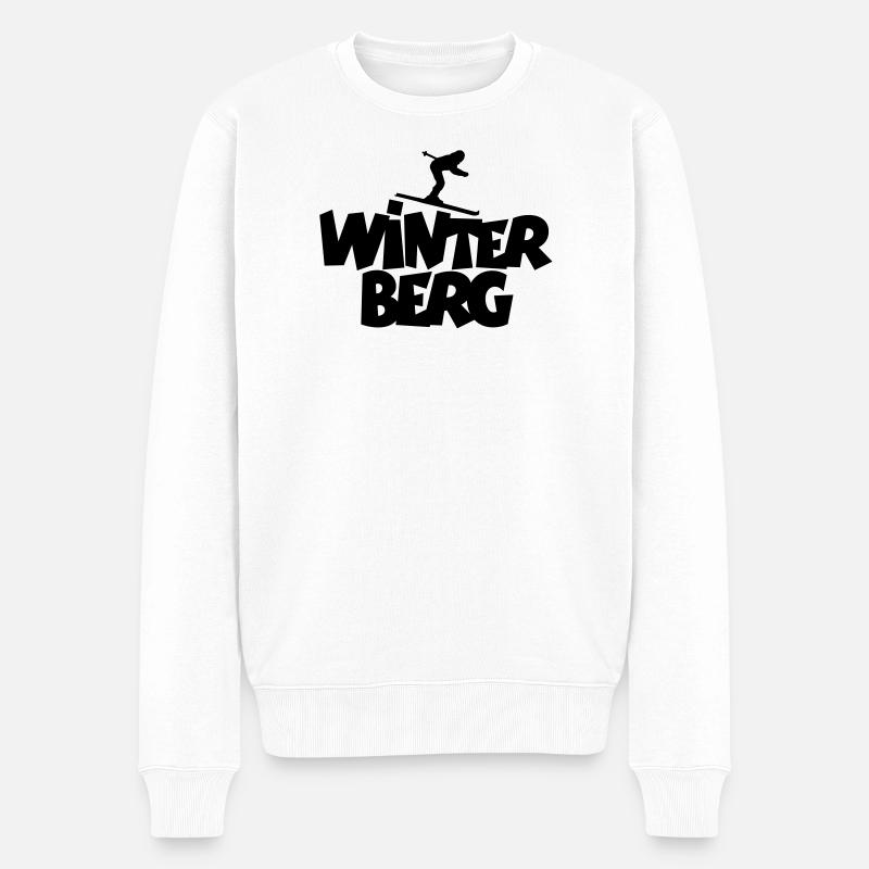 Winterberg Ski Skifahren Wintersport - Männer Premium Bio Pullover - Weiß