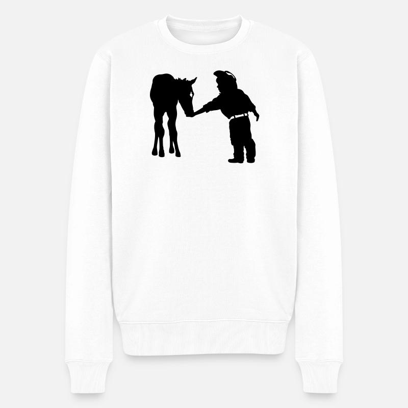 Cowboy - Pull Premium bio Homme - blanc