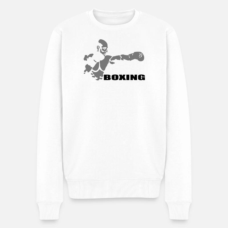 boxing - Pull Premium bio Homme - blanc