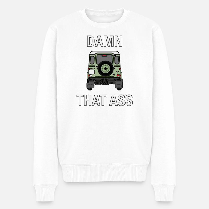 Defender - Damn That Ass - Pull Premium bio Homme - blanc