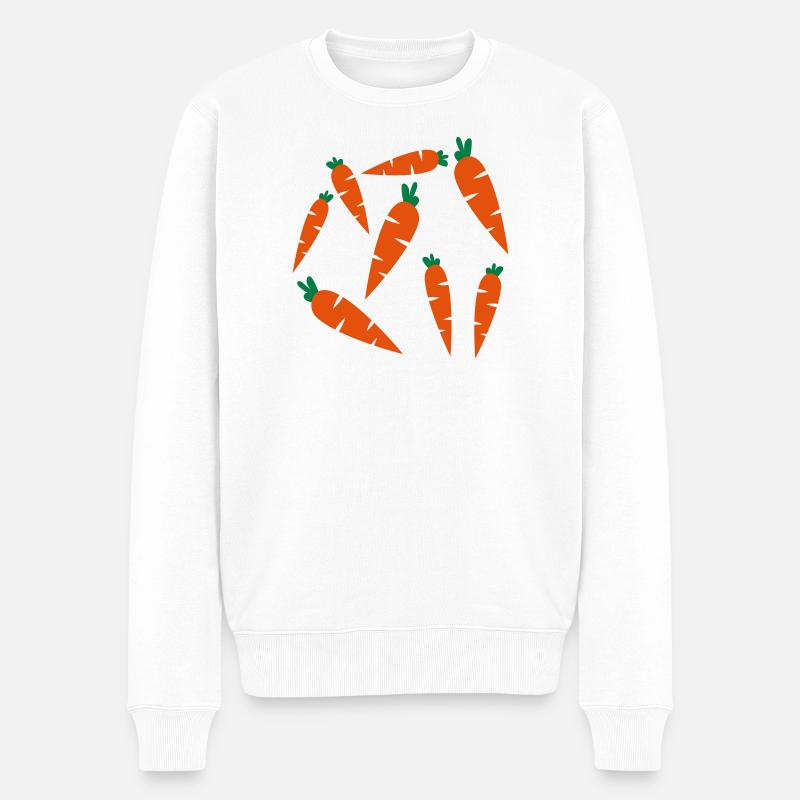 carottes - Pull Premium bio Homme - blanc