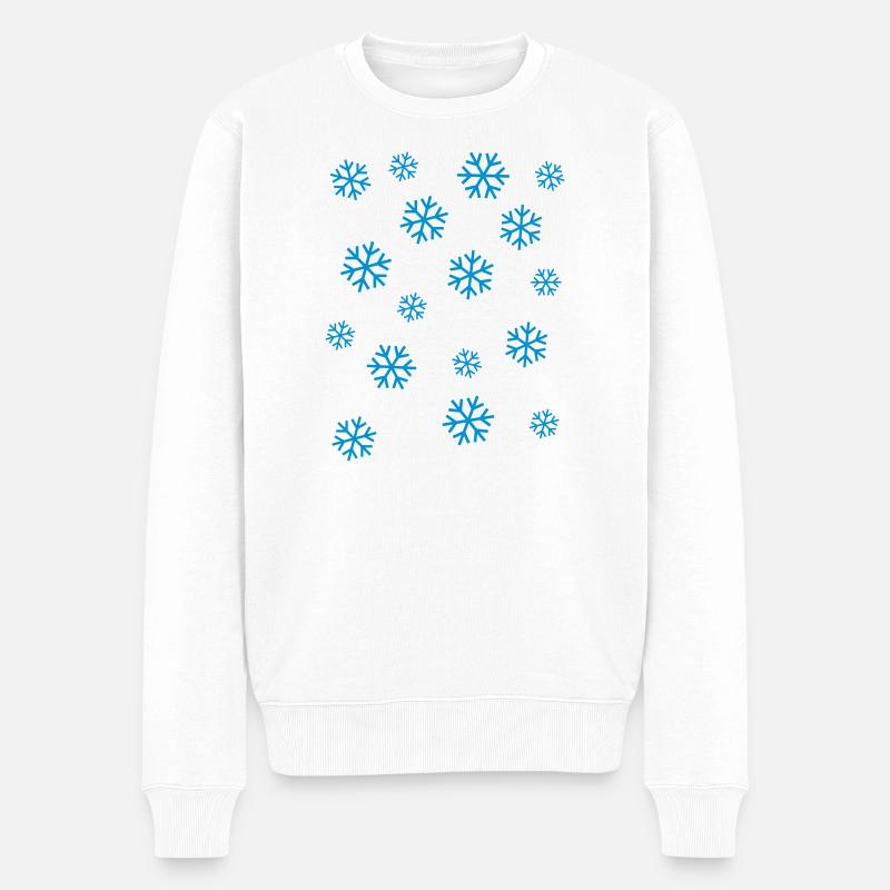 Snow - Männer Premium Bio Pullover - Weiß