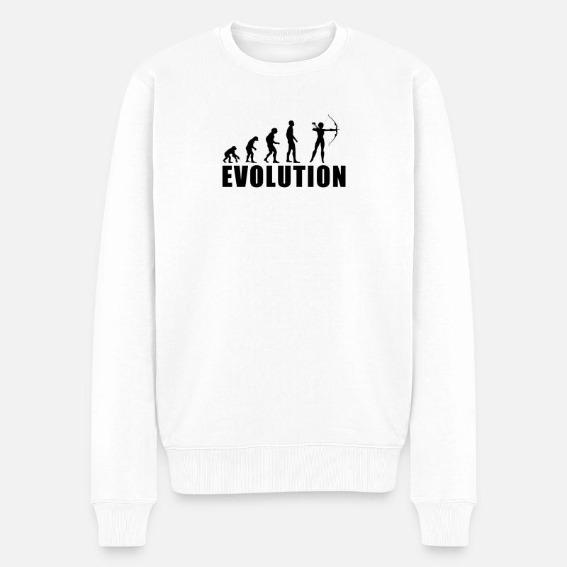EVOLUTION BOGENSCHIESSEN Geschenk - Pull Premium bio Homme - blanc
