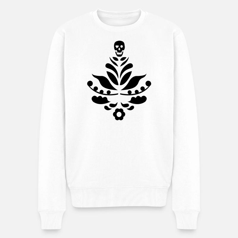 Kurbits & Schädel schwarz - Männer Premium Bio Pullover - Weiß