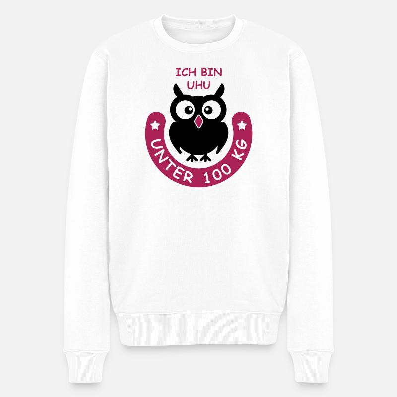 UHU unter hundert Kilo - Männer Premium Bio Pullover - Weiß