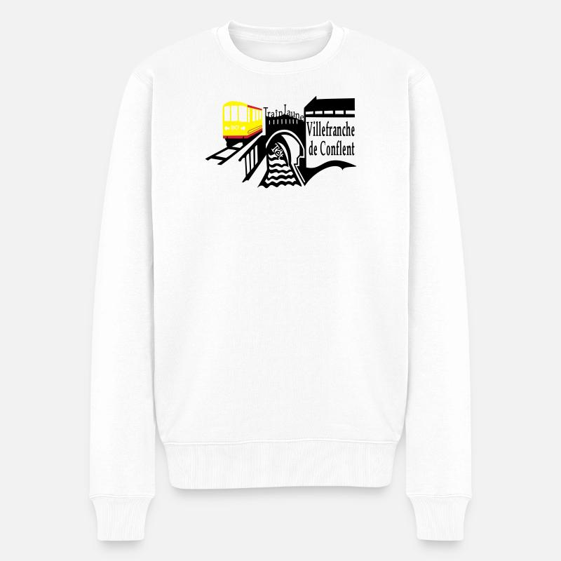 le petit train jaune - Pull Premium bio Homme - blanc