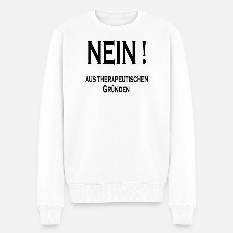 lustiger cooler Spruch lustige coole Sprüche Humor - Männer Premium Bio Pullover - Weiß