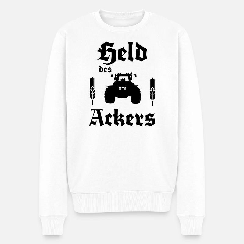 Héros du redresseur de champ - Pull Premium bio Homme - blanc