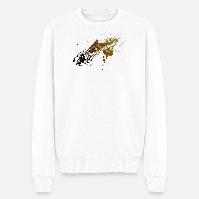 SCHRAUBER - Männer Premium Bio Pullover - Weiß