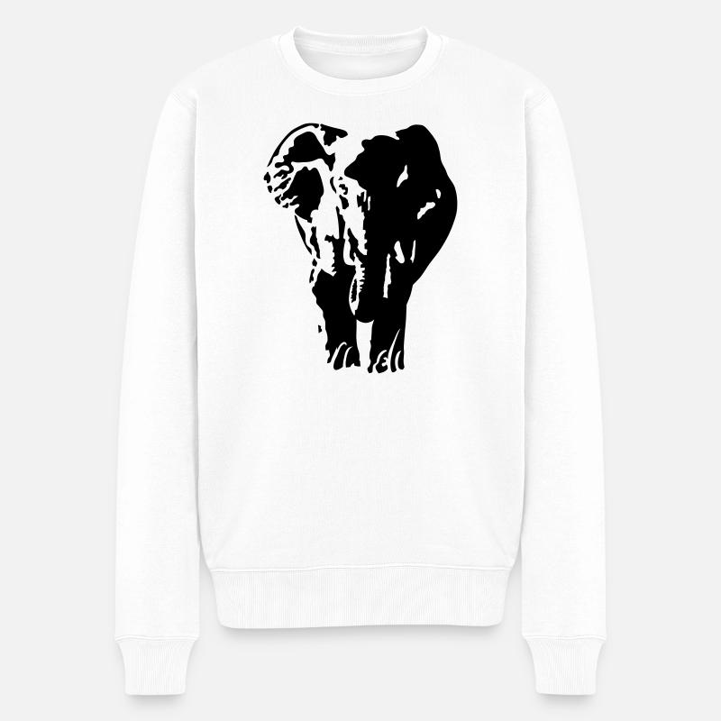 Elephant - Pull Premium bio Homme - blanc