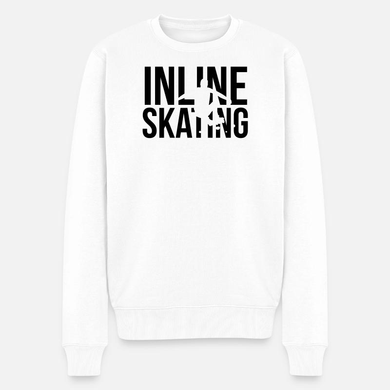 inline skating - Männer Premium Bio Pullover - Weiß
