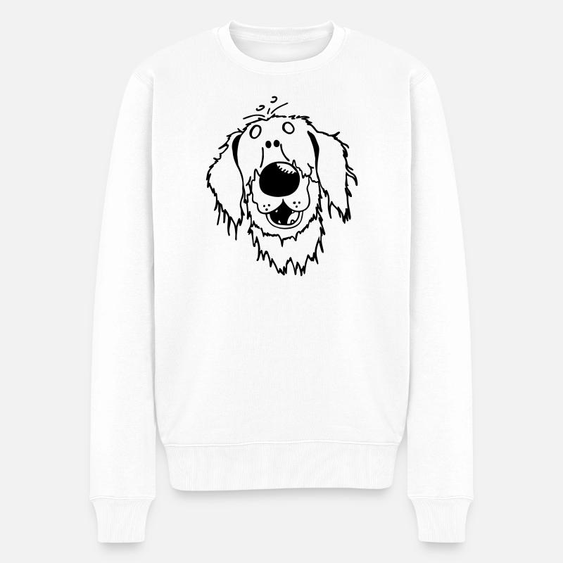 Hovawart - Hovi - Hund - Männer Premium Bio Pullover - Weiß