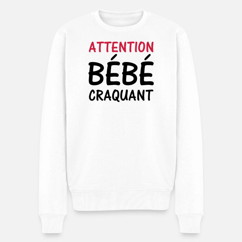 Attention BEBE craquant ! - Pull Premium bio Homme - blanc