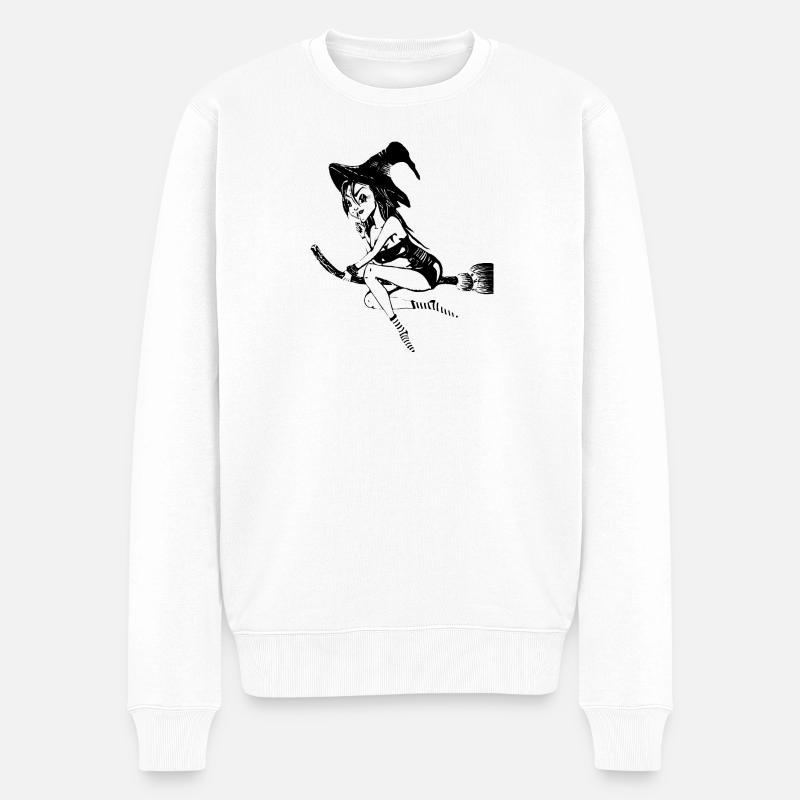 witch1 - Männer Premium Bio Pullover - Weiß