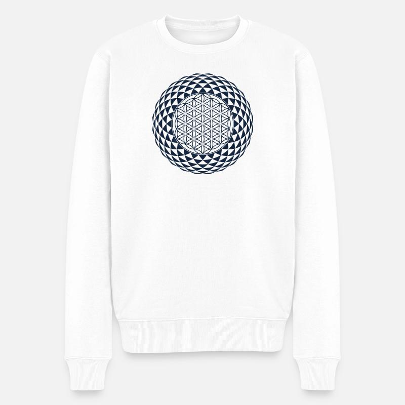 Torus, Géométrie Sacrée - Pull Premium bio Homme - blanc