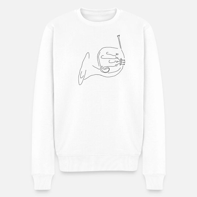 horn - Men's Premium Organic Jumper - white