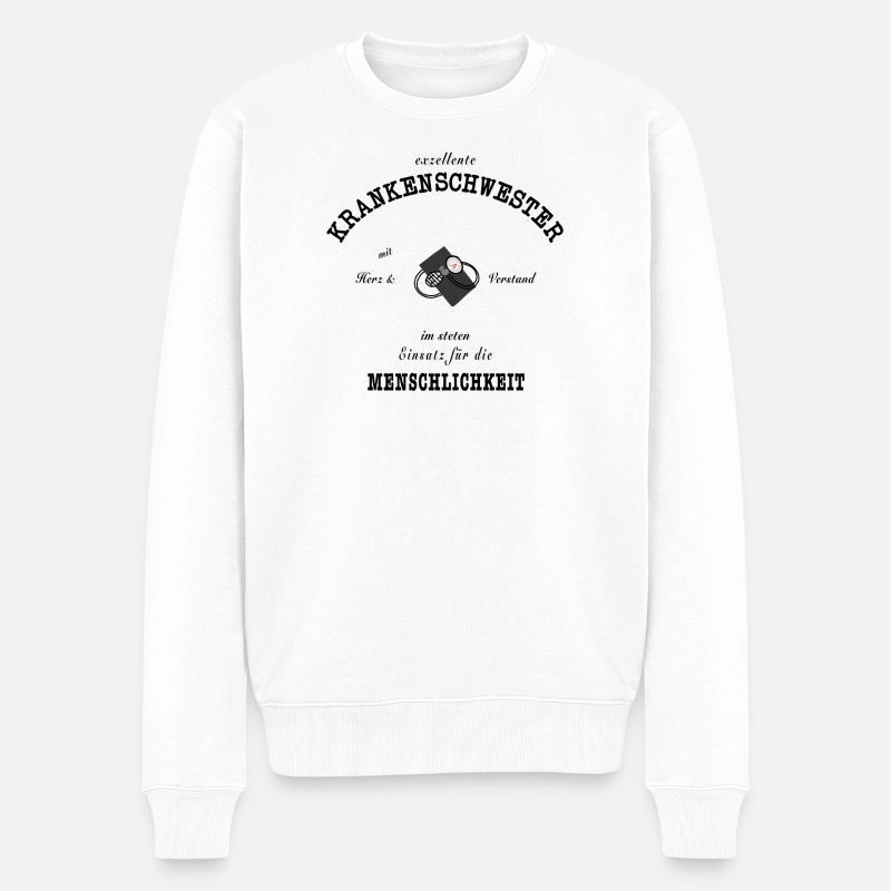 Excellente infirmière - Pull Premium bio Homme - blanc