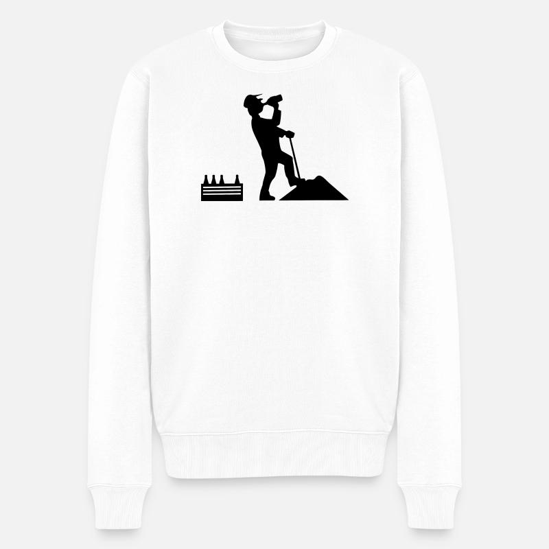 Bauarbeiter - Männer Premium Bio Pullover - Weiß