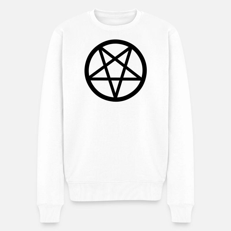 pentakel - Männer Premium Bio Pullover - Weiß