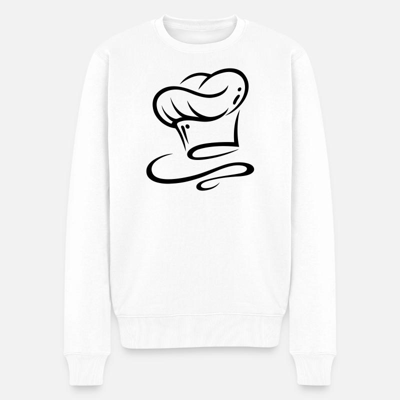 Chapeau, cuisinier, cuisine du chef - Pull Premium bio Homme - blanc