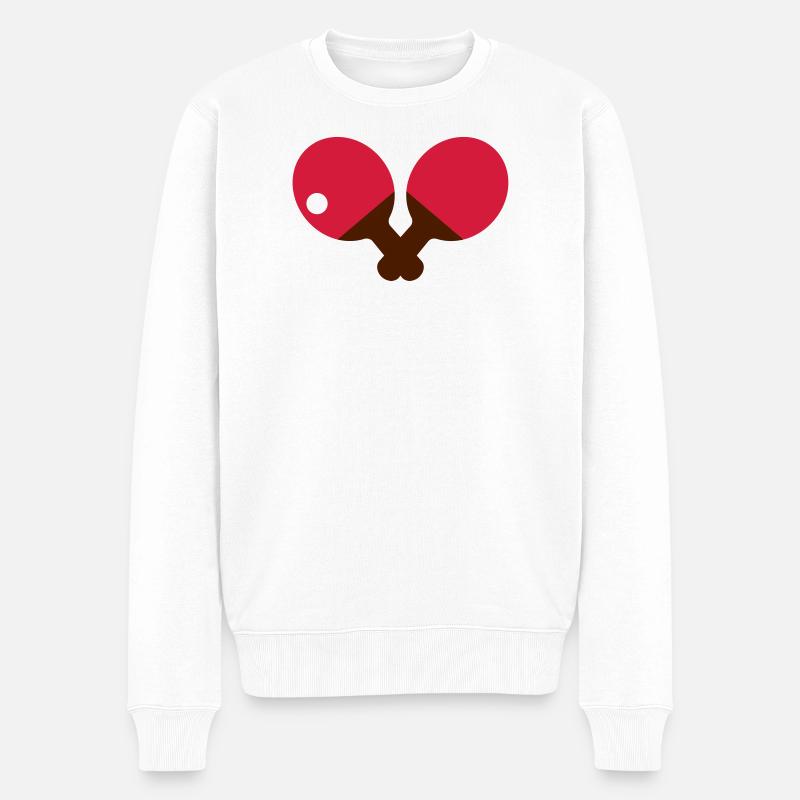 Ping Pong - Männer Premium Bio Pullover - Weiß