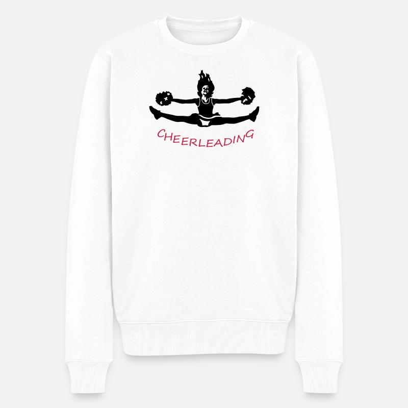 cheerleading - Pull Premium bio Homme - blanc