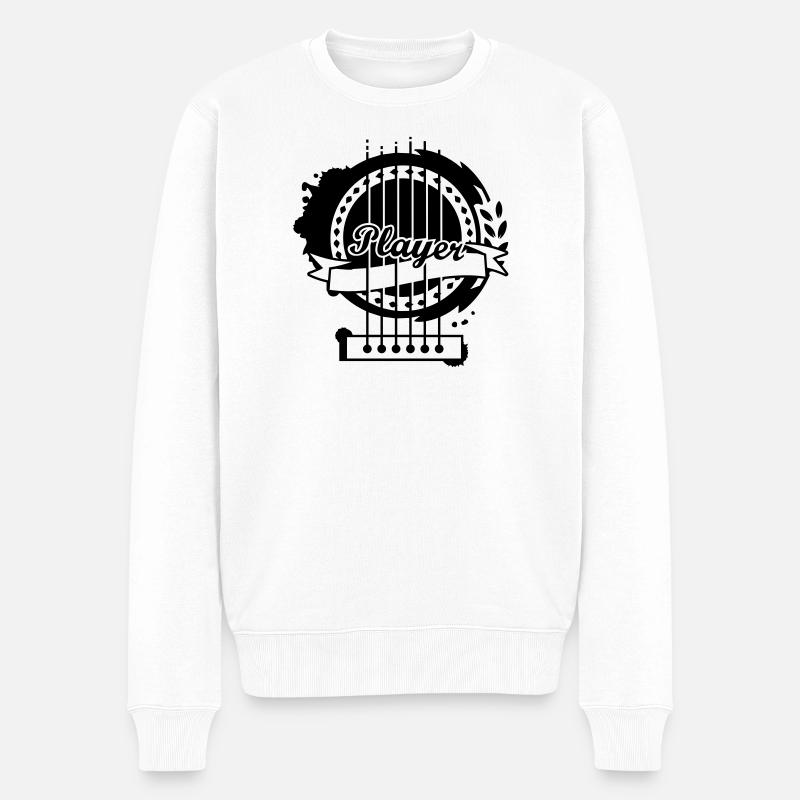 Une partie d'une guitare classique - Pull Premium bio Homme - blanc