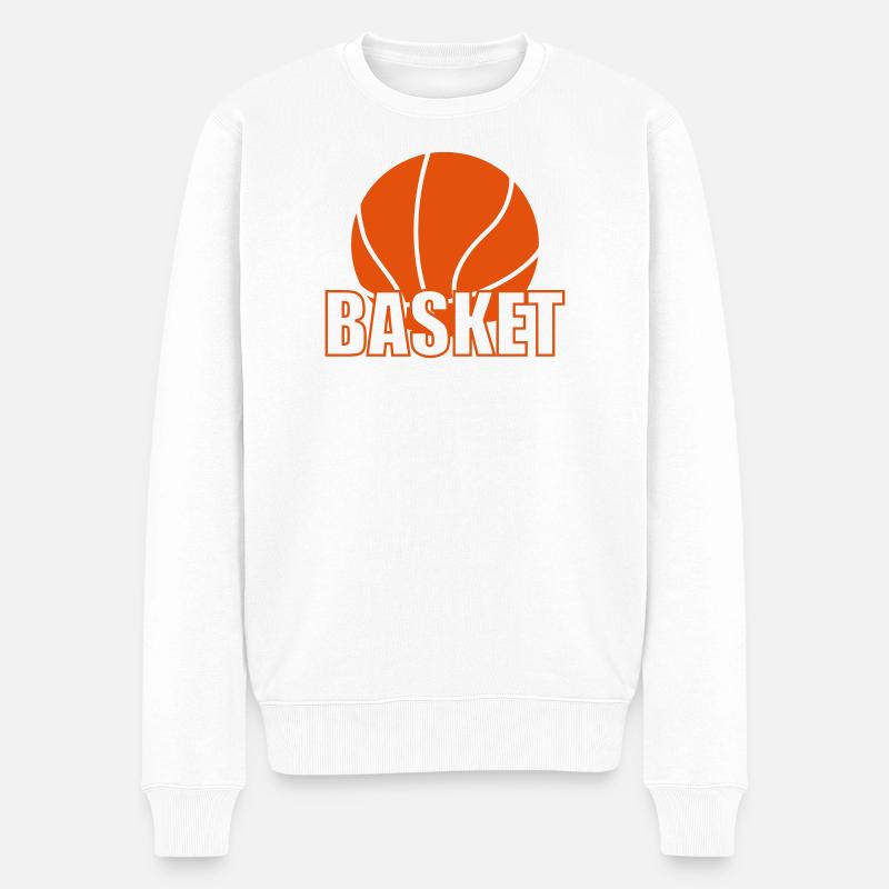 Basket - Pull Premium bio Homme - blanc