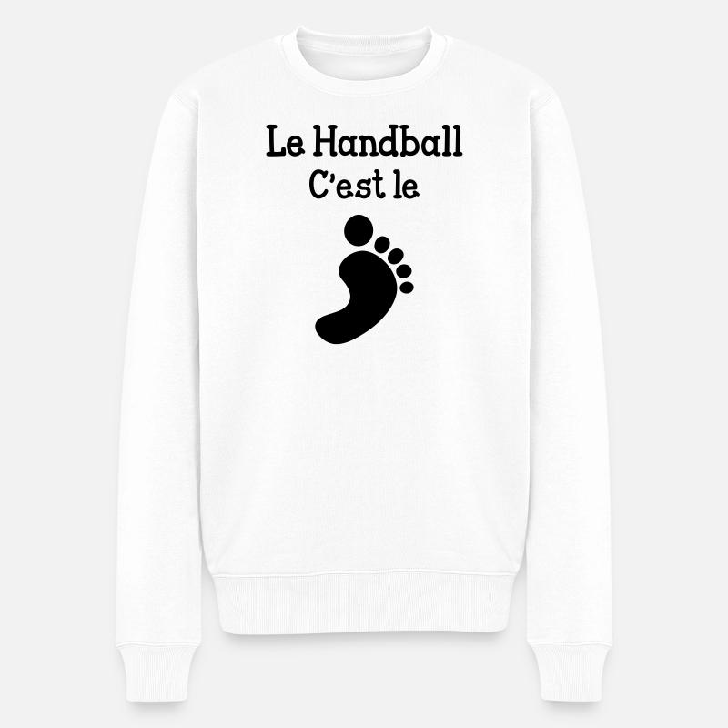 Handball ist groß! - Männer Premium Bio Pullover - Weiß