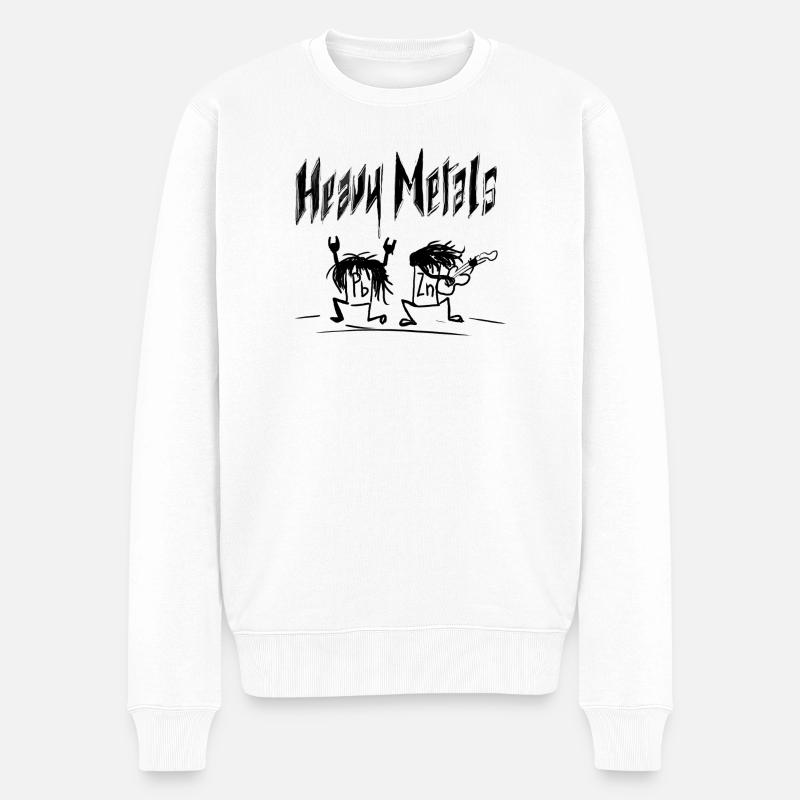 Métaux lourds Pb nad Zn - Pull Premium bio Homme - blanc