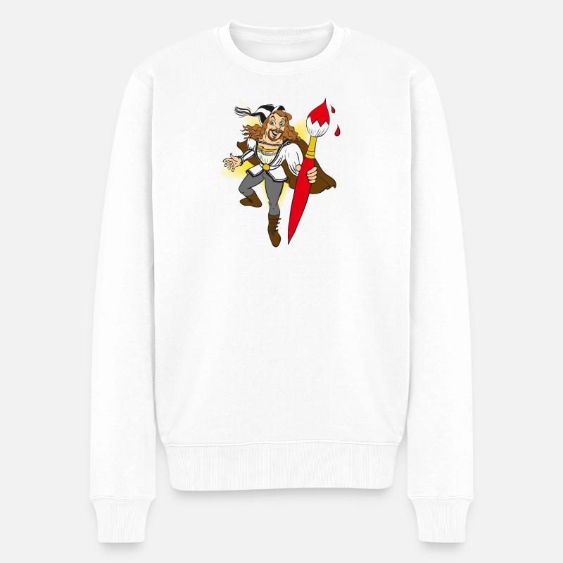 duerer-comic - Pull Premium bio Homme - blanc