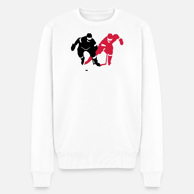 Eishockey - Männer Premium Bio Pullover - Weiß