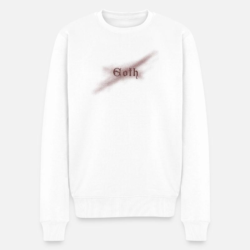 goth - Männer Premium Bio Pullover - Weiß