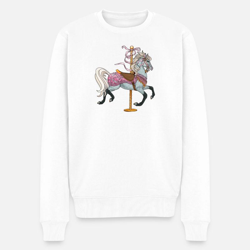 Cheval de carrousel - Pull Premium bio Homme - blanc