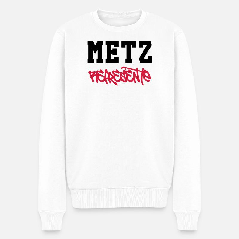 Metz Représente ! - Pull Premium bio Homme - blanc