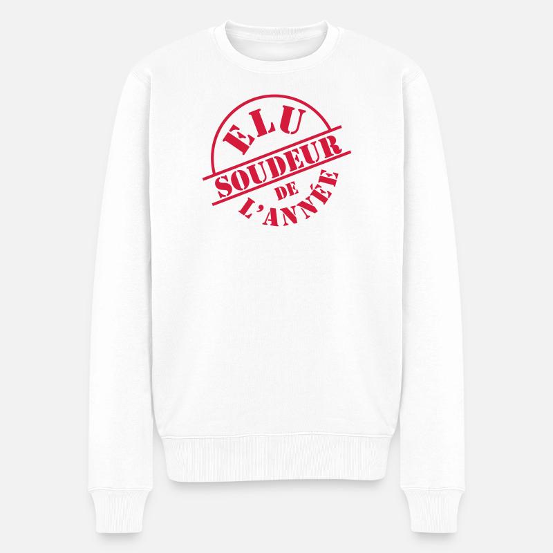 Schweißgerät - Männer Premium Bio Pullover - Weiß