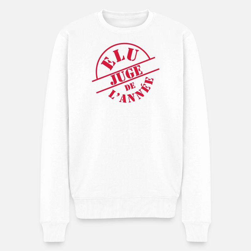 Judge - Männer Premium Bio Pullover - Weiß