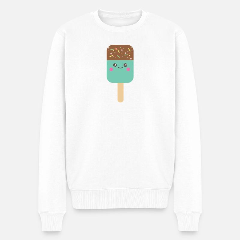 Glace - Pull Premium bio Homme - blanc