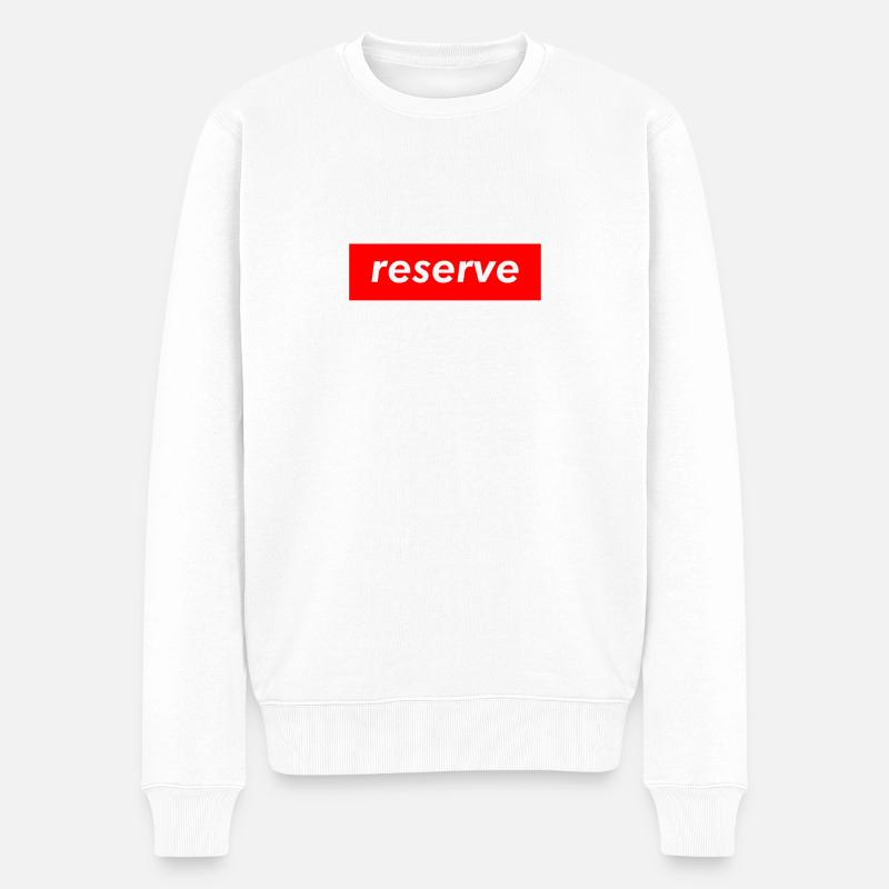 reserve - Männer Premium Bio Pullover - Weiß