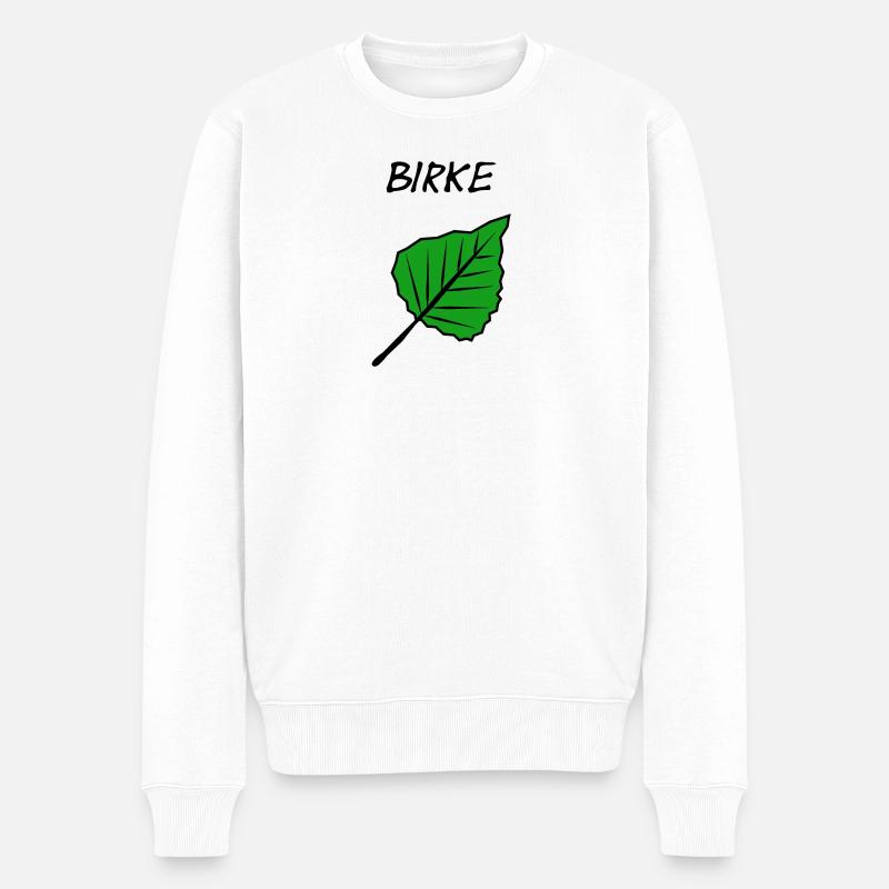 Birke - Männer Premium Bio Pullover - Weiß