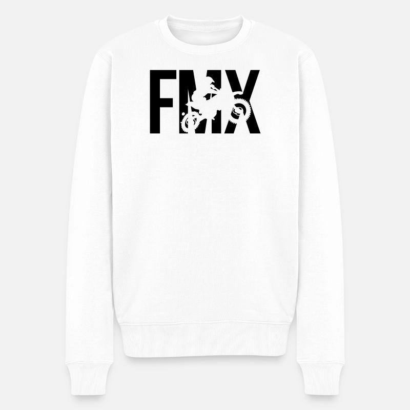 FMX - Männer Premium Bio Pullover - Weiß