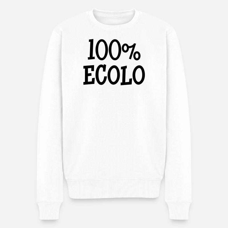 100% Ecolo - Pull Premium bio Homme - blanc