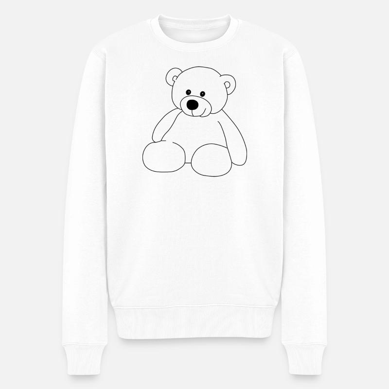 Teddy - Männer Premium Bio Pullover - Weiß