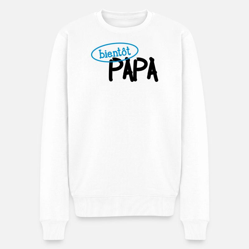 Bientôt Papa ! - Pull Premium bio Homme - blanc